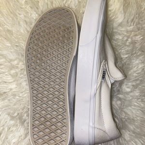 Authentic white slip-on Vans
